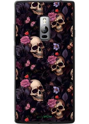 Чохол на oneplus 2 черепа та троянди
