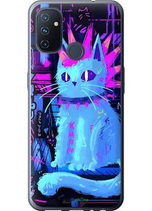 Чехол на oneplus nord n100 кот панк 1+ норд н100