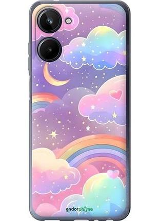 Чехол на realme 10 облака и радуга риалми 10