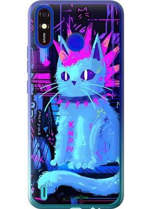 Чехол на tecno spark 4 lite кот панк