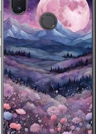 Чехол на xiaomi mi8 se ночь луна арт сяоми ми8 се