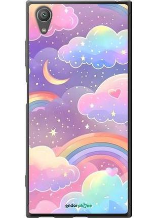Чехол на sony xperia xa1 plus g3412 облака и радуга сони эксперия ха1 плюс г3412