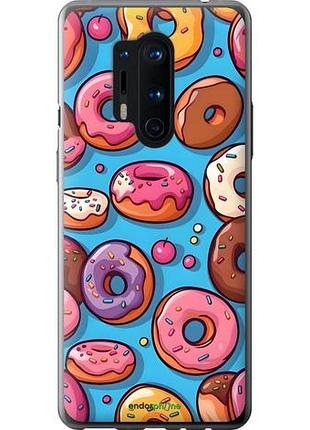 Чехол на oneplus 8 pro пончики 1+ 8 про