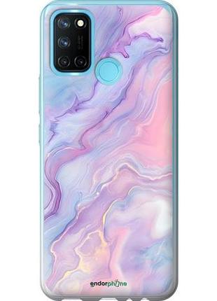 Чехол на realme c17 нежный мрамор риалми с17