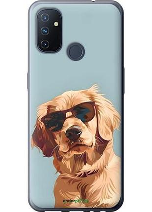 Чехол на oneplus nord n100 пес в очках 1+ норд н100