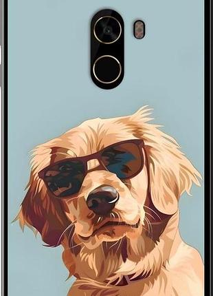 Чехол на xiaomi mi mix 2 пес в очках сяоми ми микс 2
