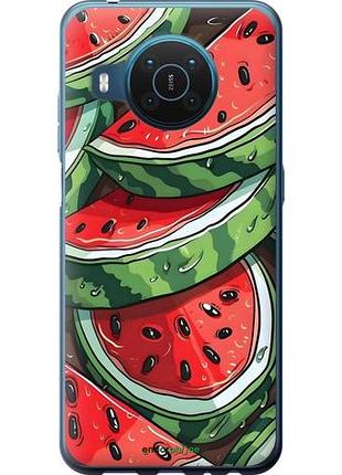 Чехол на nokia x20 арбуз нокиа х20