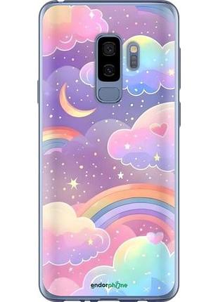 Чехол на samsung galaxy s9 plus облака и радуга самсунг с9 плюс