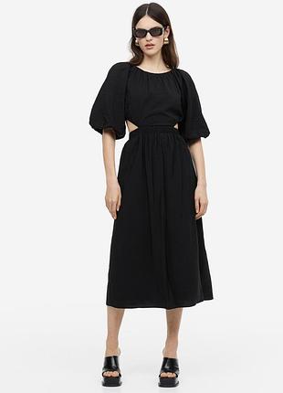Чорна сукня міді h&m