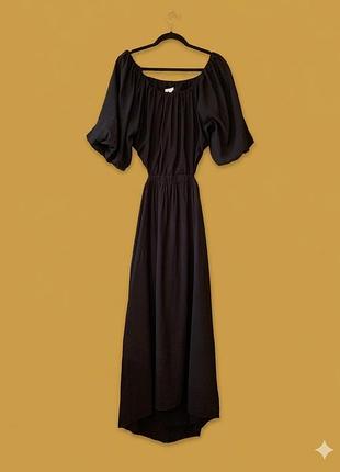 Чорна сукня міді h&m 4
