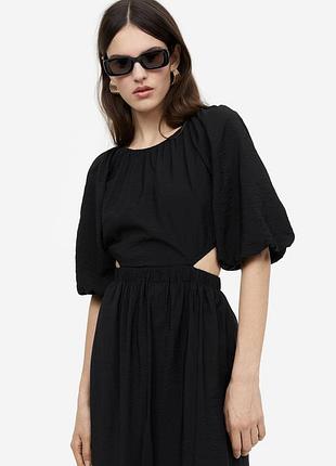 Чорна сукня міді h&m 2