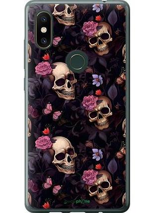Чехол на xiaomi mi mix 2s черепа и розы