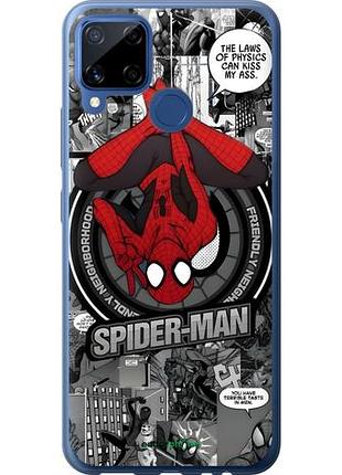 Чехол на realme c15 человек паук, spiderman риалми с15