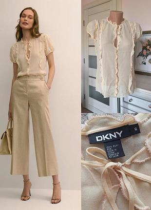 100% шелковый блуза dkny