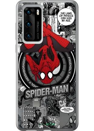 Чехол на huawei p40 человек паук, spiderman хуавей п40