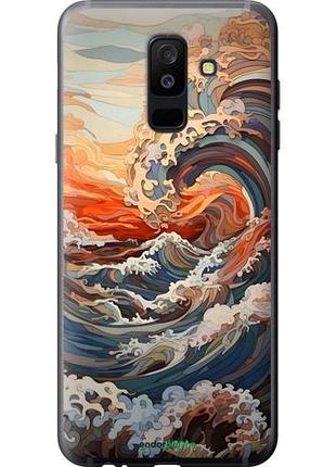 Чехол на samsung galaxy a6 plus 2018 арт волны самсунг а6 плюс 2018