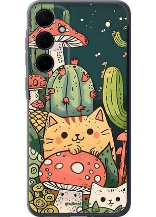 Чехол на samsung galaxy a35 коты грибы самсунг а35