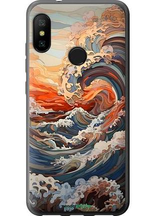 Чехол на xiaomi redmi 6 pro арт волны сяоми редми 6 про