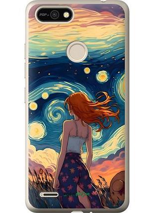 Чохол на tecno pop 2f b1f дівчина арт
