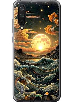 Чехол на xiaomi mi 9 lite арт волны сяоми ми 9 лайт