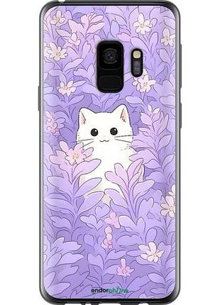 Чехол на samsung galaxy s9 котик в цветах самсунг с9