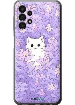 Чохол на samsung galaxy a13 a135f котик у квітах