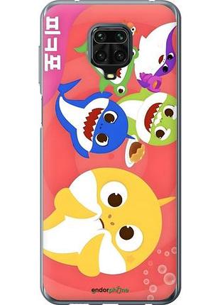 Чехол на xiaomi redmi note 9s бейби шаркс сяоми редми ноут 9с