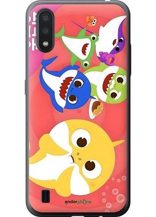Чехол на samsung galaxy a01 a015f бейби шаркс