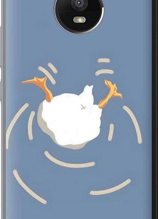 Чохол на motorola moto e4 plus гусак пірнає