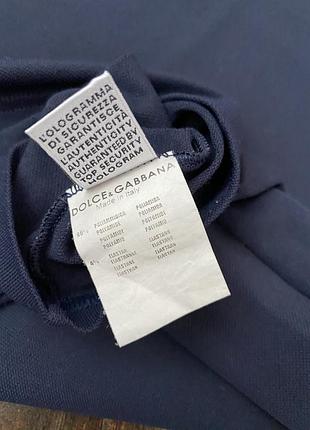 Брендовая винтажная эластичная футболка от d&amp;g dolce &amp; gabbana underwear made in italy navy blue оригинал y2k 6