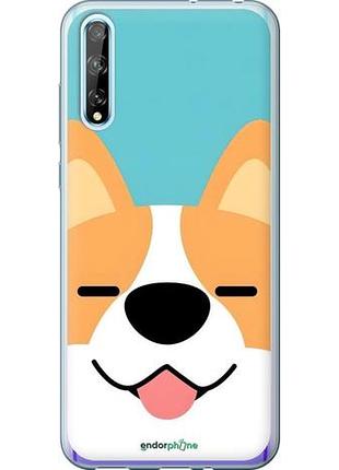 Чехол на huawei p smart s забавный корги хуавей п смарт с