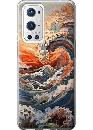 Чехол на oneplus 9 pro арт волны