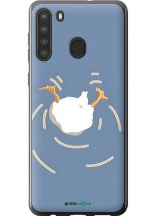 Чехол на samsung galaxy a21 смешная утка, гусь самсунг а21