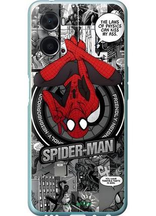 Чехол на oppo a76 человек паук, spiderman оппо а76