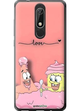 Чехол на nokia 5.1 спанч боб, sponge bob нокиа 5.1