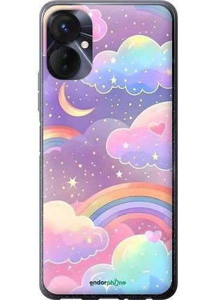Чехол на tecno spark 9 pro облака и радуга текно спарк 9 про