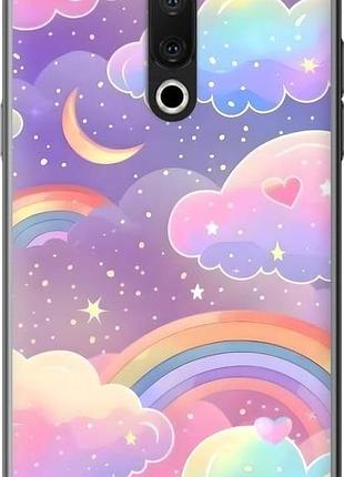 Чехол на meizu 15 plus облака и радуга мейзу 15 плюс