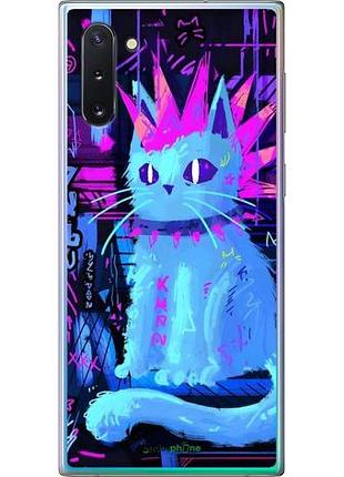 Чехол на samsung galaxy note 10 кот панк самсунг ноут 10