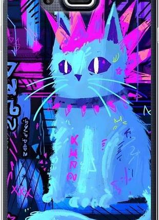 Чехол на samsung galaxy alpha g850f кот панк самсунг альфа г850ф