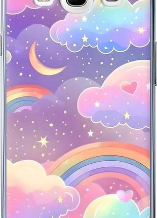 Чехол на samsung galaxy s3 duos i9300i облака и радуга самсунг с3 дуос и9300и