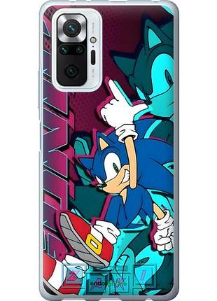 Чехол на xiaomi redmi note 10 pro соник