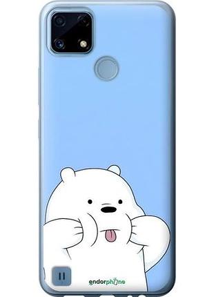 Чехол на realme c21 милый мишка риалми с21