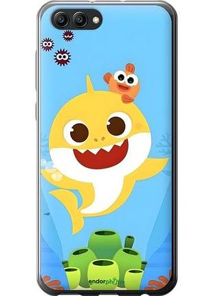 Чехол на huawei honor v10 / view 10 бейби шарк хуавей хонор в10 / вью 10