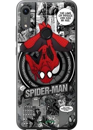 Чехол на huawei y6s человек паук, spiderman хуавей у6с