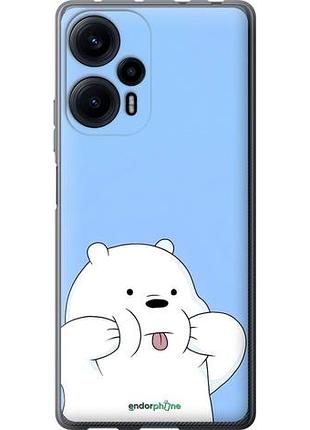 Чехол на xiaomi poco f5 милый мишка сяоми поко ф5