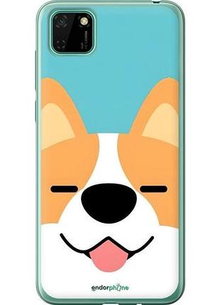 Чехол на huawei y5p забавный корги хуавей у5p