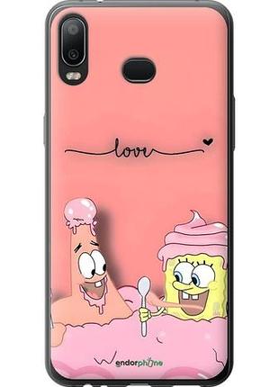 Чехол на samsung galaxy a6s спанч боб, sponge bob самсунг а6с