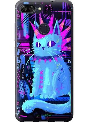 Чехол на asus zenfone max plus m1 zb570tl кот панк