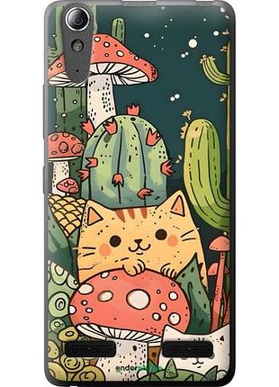 Чехол на lenovo a6000 коты грибы леново а6000