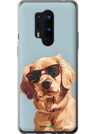 Чехол на oneplus 8 pro пес в очках 1+ 8 про